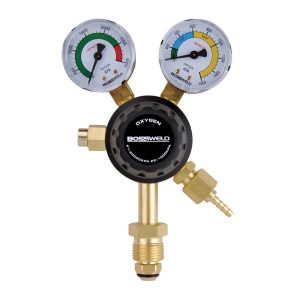 Bossweld Oxygen Regulator Vertical Entry Twin Gauge