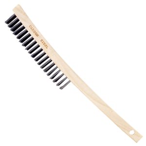 Bossweld 4 Row Engineer Wire Brush Wood Handle