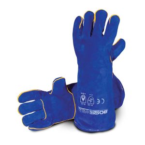 Bossweld Blue Kevlar Stitched Welders Gauntlets